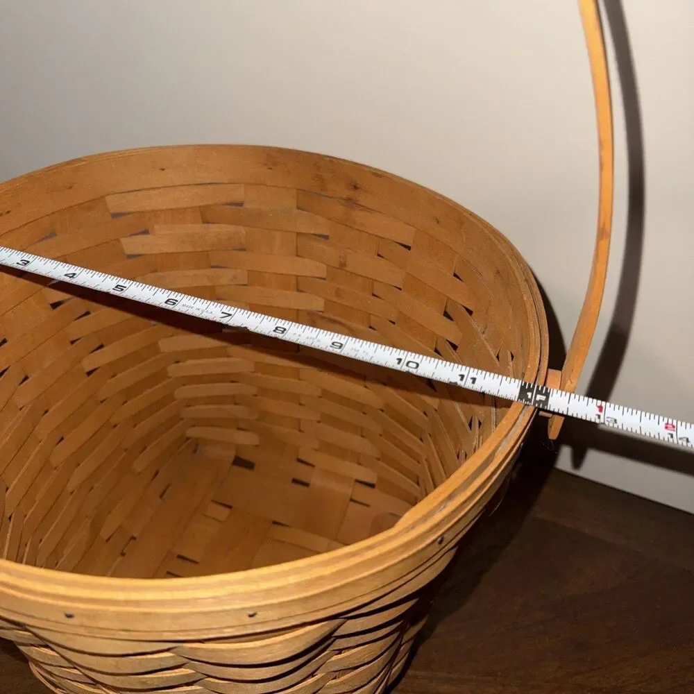 1997 Large Round Longaberger Fruit Basket W/O Liner Or Lid